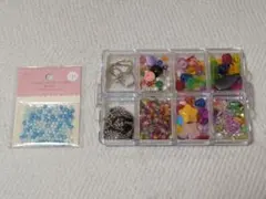 ビーズ　ボールチェーン　二重リング　ハンドメイド　材料　セット