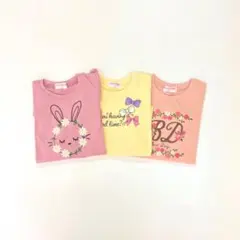 子供服 女の子 100cm 長袖 Tシャツ まとめ売り 新品 YFN5-4