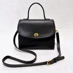 【極美品】オールドコーチ ウィリスバッグ 2way ショルダー ハンドバッグ 黒のサムネイル