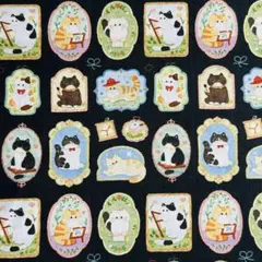 ❣️【限定】☆可愛いニャンコ柄　綿100% シーチング生地110x1M