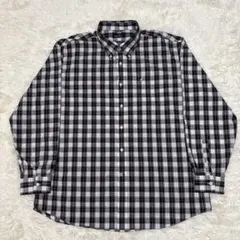 NAUTICA ノーティカ チェックシャツ 長袖 刺繍ロゴ 海外古着ゆるだぼのサムネイル