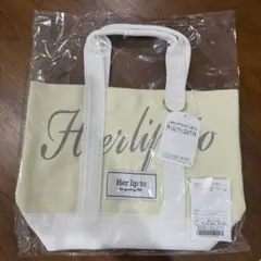 Her lip to Canvas Mini Tote white - メルカリ
