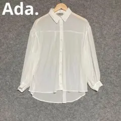 Ada. ホワイトシフォン長袖シャツのサムネイル