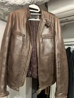 ZARA レザージャケット ブラウン ライダース