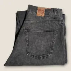 【人気】90s〜00s USA製 STUSSY ブラックデニムパンツ 34