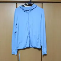 エアリズム フルジップパーカー XL ライトブルー