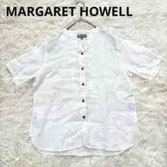 MARGARET HOWELL リネン 半袖ブラウス 白 - メルカリ