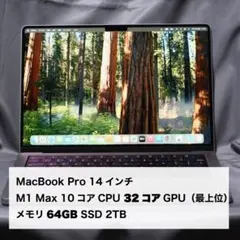 MacBook Pro 14インチ M1 Max 64GB 2TB 32コアGP