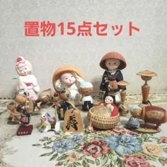 昭和レトロ日本名作土人形他6個セット売り陶器製 伝統人形中古美品早い