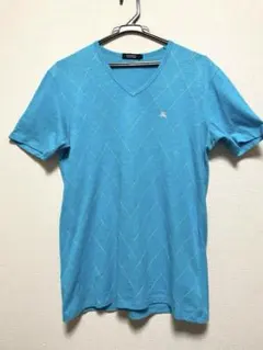 バーバリーブラックレーベル 半袖 Tシャツ サイズ3 ライトブルーカラー