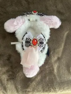 ぬい服 着ぐるみ にじぱぺっと ちびぐるみ 10cm 犬耳 ピンク ホワイト