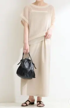 simplicite⭐︎ニットベストセットキャミワンピース