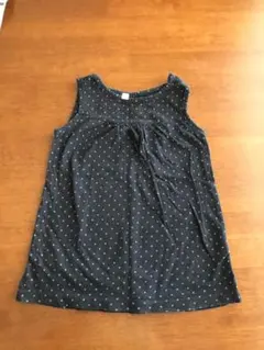 無印良品 ノースリーブワンピース チュニック 80 ドット 水玉