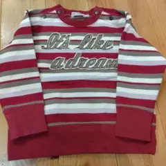 BeBe 赤白ストライプ トレーナー 90cm