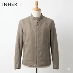INHERIT フェイクスウェード ライダース L グレージュのサムネイル