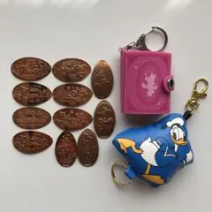スーベニアメダル　ディズニー　キーホルダー　ドナルド