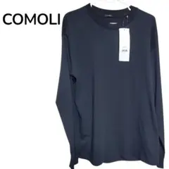 ​【タグ付】COMOLI コットンジャージ 長袖Tシャツ BLACK サイズ2のサムネイル