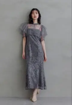 Acka jacquard frill dress - メルカリ