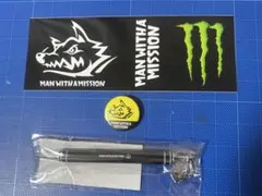 マンウィズ チャーム付きボールペン 缶バッジ モンスターステッカー MWAM