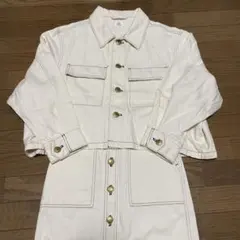 新品　ホワイトデニム　セットアップのサムネイル