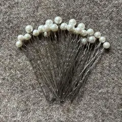 パール付きヘアピン 24本セット 約7.5cm