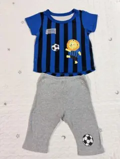 ベビーパジャマ　半袖　サッカー　90cmのサムネイル