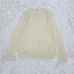 UNIQLO エクストラファインメリノクルーネックセーター アイボリー