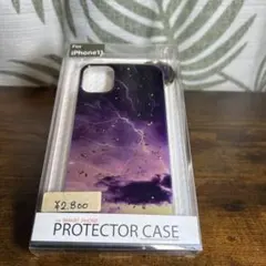 iPhone11スマホケース【紫】