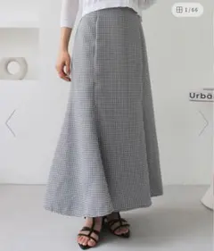 INGNI チェック柄ロングスカート