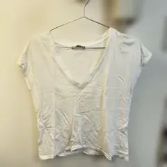 ZARA ホワイト Vネック Tシャツ Sサイズ