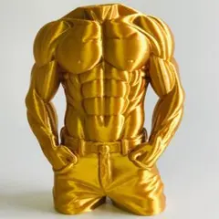 3Dプリント マッスルボディ フィギュア ゴールドカラー 筋肉質 トルソー