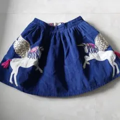 ミニ ボーデン ユニコーン 刺繍 ネイビー スカートのサムネイル