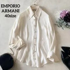 GIORGIO ARMANI 長袖シルクシャツ E40 ライトブルー【未使用品