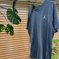 ジョーダン Tシャツ Lサイズ グレー ロゴ刺繍