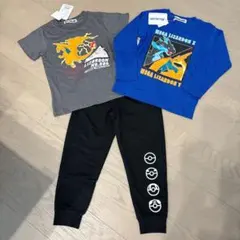 【新品】 ポケモン 長袖 Tシャツ　ズボン 上下セット　3点　120cm