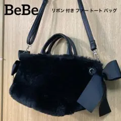 BeBe/ベベ リボン 付き ファー トート バッグ
