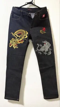 GO-COO 悟空本舗 総刺繍 デニム ジーンズのサムネイル