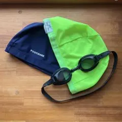 ゴーグル　スイムキャップ2枚　セット　ジュニア用