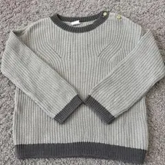 H&M オーガニックコットン セーター 98cm グレー