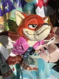 ズートピア　ニック　肩のせ　肩のり　くっつき　ぬいぐるみ　ZOOTOPIA