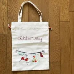 未使用　刺繍付き巾着袋