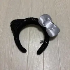 ハローキティ カチューシャ 黒 白