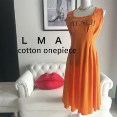 ＬＭＡ　可愛すぎるウエストタックコットンワンピース　オレンジ　size Free
