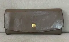 IL BISONTE レザー フラップ式長財布　gray イルビゾンテ