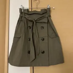 美品　Heather フレアスカート カーキ Sのサムネイル