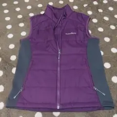で*ん様 montbell ダウンベスト パープル　明日取り消し