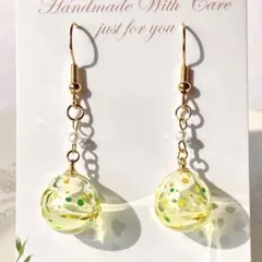 ヨーヨー（ミモザ_Ⅱ） レジンピアス/イヤリング