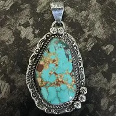 Navajo タイロンターコイズ　ジェリー・プラテロ作　インディアンジュエリー Navajo タイロンターコイズ ジェリー・プラテロ作 インディアン