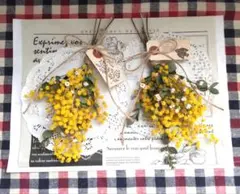 【ドライフラワー】フラワーブーケ、ミニスワッグ、ミモザ、カスミソウなど