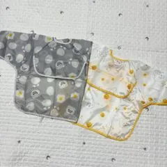 【新品未使用】浪漫樹 お食事エプロン 長袖 2枚セット 離乳食 スモック
